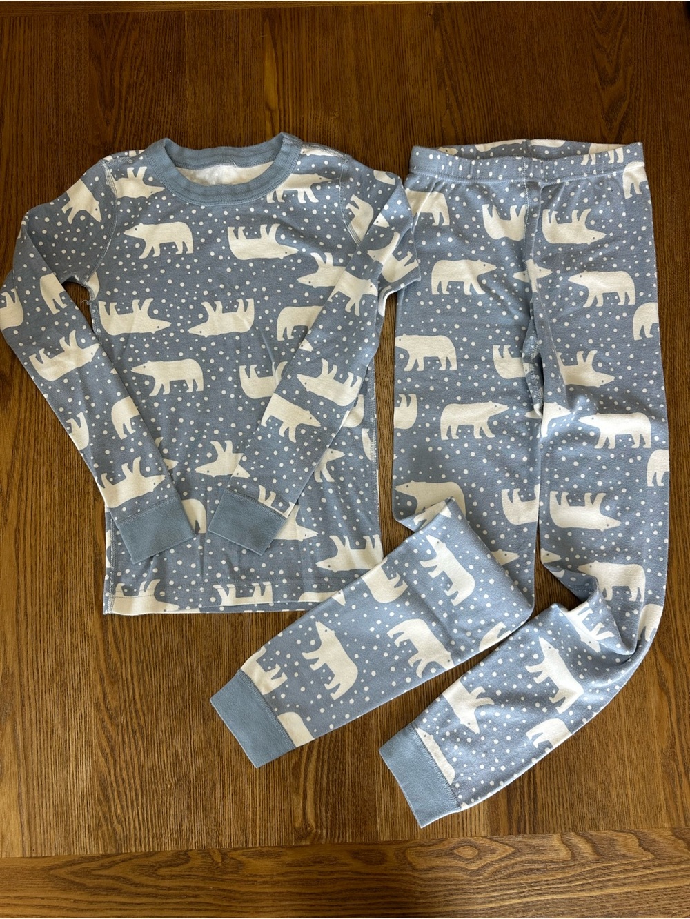 Hanna Andersson Kids Polar Bear Print Pajama Set - Light Blue